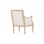 Baxton Studio Chavanon Wood & Light Beige Linen Traditional French Accent Chair - Living Room Furniture