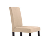 Baxton Studio Andrew Contemporary Espresso Wood Beige Fabric Dining Chair - Dining Room