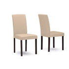 Baxton Studio Andrew Contemporary Espresso Wood Beige Fabric 5 PC Dining Set - Dining Room