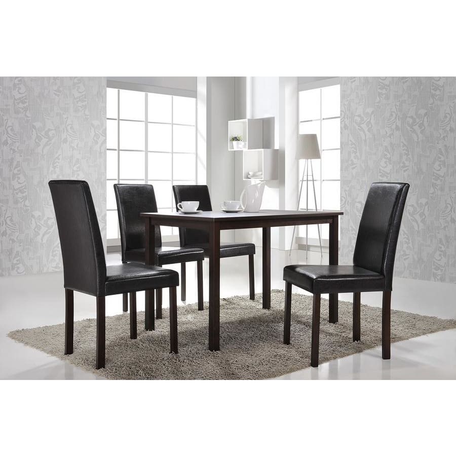 Baxton Studio Andrew 5-Piece Modern Dining Set - Dining Room