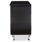 Baxton Studio Enzo Modern and Contemporary Black Faux Leather 6-Drawer Dresser - Bedroom Furniture