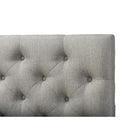 Baxton Studio Viviana Modern and Contemporary Grey Fabric Upholstered Button-tufted Queen Size Headboard - Bedroom Furniture