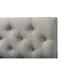 Baxton Studio Viviana Modern and Contemporary Grey Fabric Upholstered Button-tufted Full Size Headboard - Bedroom Furniture