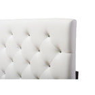 Baxton Studio Viviana Modern and Contemporary White Faux Leather Upholstered Button-tufted Full Size Headboard - Bedroom Furniture