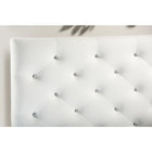 Baxton Studio Viviana Modern and Contemporary White Faux Leather Upholstered Button-tufted Full Size Headboard - Bedroom Furniture