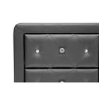 Baxton Studio Stella Crystal Tufted Black Upholstered Modern Nightstand - Bedroom Furniture
