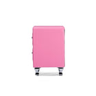 Baxton Studio Stella Crystal Tufted Pink Leather Modern Nightstand - Bedroom Furniture