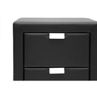 Baxton Studio Frey Black Upholstered Modern Nightstand - Bedroom Furniture