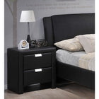 Baxton Studio Frey Black Upholstered Modern Nightstand - Bedroom Furniture