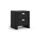 Baxton Studio Frey Black Upholstered Modern Nightstand - Bedroom Furniture