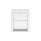 Baxton Studio Frey White Upholstered Modern Nightstand - Bedroom Furniture