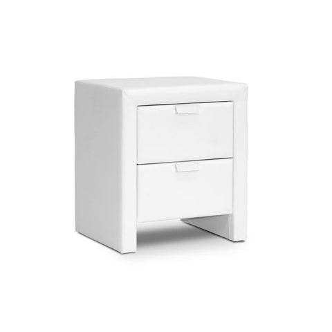 Baxton Studio Frey White Upholstered Modern Nightstand - Bedroom Furniture