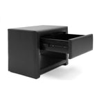 Baxton Studio Massey Black Upholstered Modern Nightstand - Bedroom Furniture