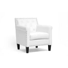 Baxton Studio Thalassa White Modern Arm Chair - Living Room Furniture