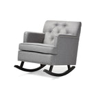 Baxton Studio Bethany Modern and Contemporary Grey Fabric Upholstered Button-tufted Rocking Chair - Nursery Furniture