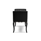 Baxton Studio Kristy Modern and Contemporary Black Faux Leather Classic Seating Bench - Living Room Furniture