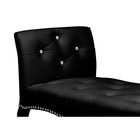 Baxton Studio Kristy Modern and Contemporary Black Faux Leather Classic Seating Bench - Living Room Furniture
