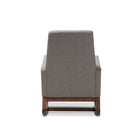 Baxton Studio Yashiya Mid-century Retro Modern Grey Fabric Upholstered Rocking Chair - Nursery Furniture
