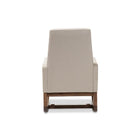 Baxton Studio Yashiya Mid-century Retro Modern Light Beige Fabric Upholstered Rocking Chair - Nursery Furniture