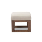 Baxton Studio Yashiya Mid-century Retro Modern Light Beige Fabric Upholstered Ottoman Stool - Nursery Furniture
