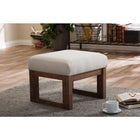 Baxton Studio Yashiya Mid-century Retro Modern Light Beige Fabric Upholstered Ottoman Stool - Nursery Furniture