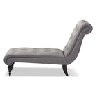 Baxton Studio Layla Mid-century Retro Modern Grey Fabric Upholstered Button-tufted Chaise Lounge - Living Room Furniture