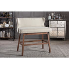 Baxton Studio Gradisca Modern and Contemporary Light Beige Fabric Button-tufted Upholstered Bar Bench Banquette - Bar Furniture
