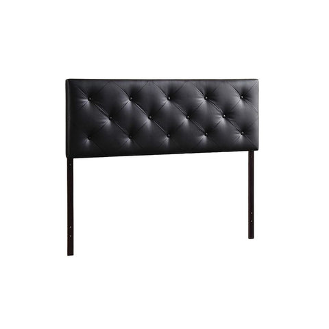 Baxton Studio Baltimore Modern and Contemporary King Black Faux Leather Upholstered Headboard - Bedroom Furniture