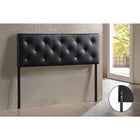 Baxton Studio Baltimore Modern and Contemporary Full Black Faux Leather Upholstered Headboard - Bedroom Furniture