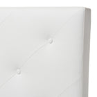 Baxton Studio Baltimore Modern and Contemporary White Faux Leather Upholstered Twin Size Headboard - Kids Room Furniture