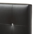 Baxton Studio Kirchem Modern and Contemporary Black Faux Leather Upholstered Twin Size Headboard - Kids Room Furniture