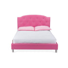 Baxton Studio Canterbury Modern and Contemporary Hot Pink Faux Leather Queen Size Platform Bed - Bedroom Furniture