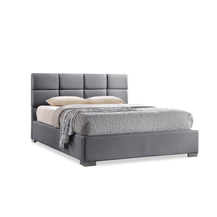 Baxton Studio Sophie Modern and Contemporary Grey Fabric Upholstered Queen Size Platform Bed - Bedroom Furniture