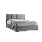 Baxton Studio Sophie Modern and Contemporary Grey Fabric Upholstered Queen Size Platform Bed - Bedroom Furniture