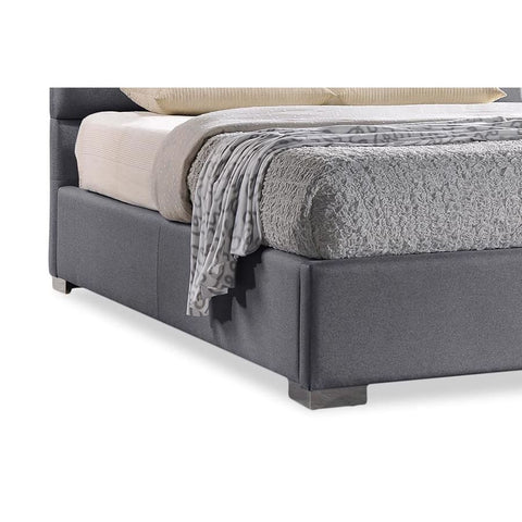 Baxton Studio Sophie Modern and Contemporary Grey Fabric Upholstered Queen Size Platform Bed - Bedroom Furniture