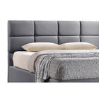 Baxton Studio Sophie Modern and Contemporary Grey Fabric Upholstered Queen Size Platform Bed - Bedroom Furniture