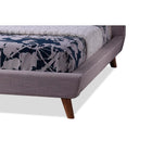 Baxton Studio Jonesy Scandinavian Style Mid-century Beige Fabric Upholstered Full Size Platform Bed - Bedroom Furniture