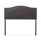 Baxton Studio Aubrey Modern and Contemporary Dark Grey Fabric Upholstered Full Size Headboard - Bedroom Furniture