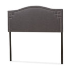 Baxton Studio Aubrey Modern and Contemporary Dark Grey Fabric Upholstered King Size Headboard - Bedroom Furniture