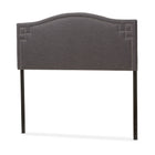 Baxton Studio Aubrey Modern and Contemporary Dark Grey Fabric Upholstered Queen Size Headboard - Bedroom Furniture