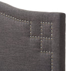 Baxton Studio Aubrey Modern and Contemporary Dark Grey Fabric Upholstered Full Size Headboard - Bedroom Furniture