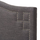 Baxton Studio Aubrey Modern and Contemporary Dark Grey Fabric Upholstered Queen Size Headboard - Bedroom Furniture