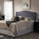 Baxton Studio Aubrey Modern and Contemporary Dark Grey Fabric Upholstered Full Size Headboard - Bedroom Furniture