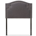 Baxton Studio Aubrey Modern and Contemporary Dark Grey Fabric Upholstered Twin Size Headboard - Kids Room Furniture