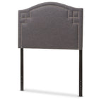 Baxton Studio Aubrey Modern and Contemporary Dark Grey Fabric Upholstered Twin Size Headboard - Kids Room Furniture