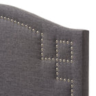 Baxton Studio Aubrey Modern and Contemporary Dark Grey Fabric Upholstered Twin Size Headboard - Kids Room Furniture