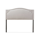 Baxton Studio Aubrey Modern and Contemporary Grayish Beige Fabric Upholstered Queen Size Headboard - Bedroom Furniture