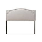 Baxton Studio Aubrey Modern and Contemporary Grayish Beige Fabric Upholstered Full Size Headboard - Bedroom Furniture