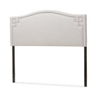 Baxton Studio Aubrey Modern and Contemporary Grayish Beige Fabric Upholstered Queen Size Headboard - Bedroom Furniture