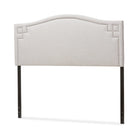 Baxton Studio Aubrey Modern and Contemporary Grayish Beige Fabric Upholstered Full Size Headboard - Bedroom Furniture